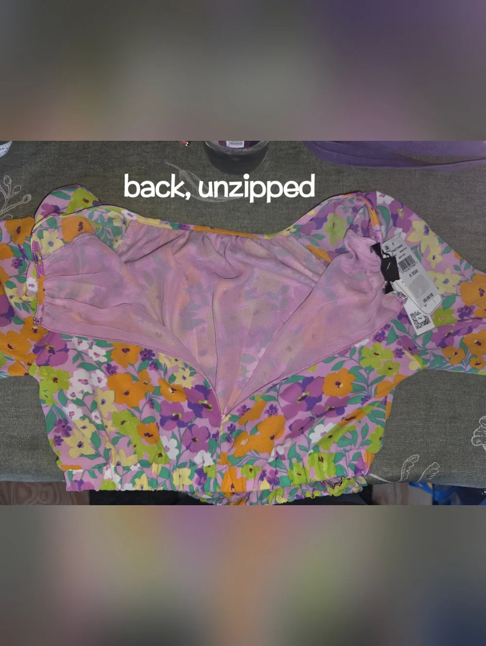 Sanctuary Floral Two Piece Set Purple Orange Green Floral #DR4 - Picture 2 of 11